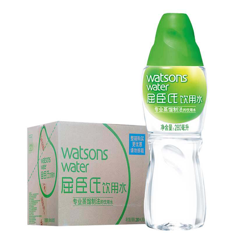Küchen's (Watsons) drinking water (distillation method) 280ml * 12 bottle of box