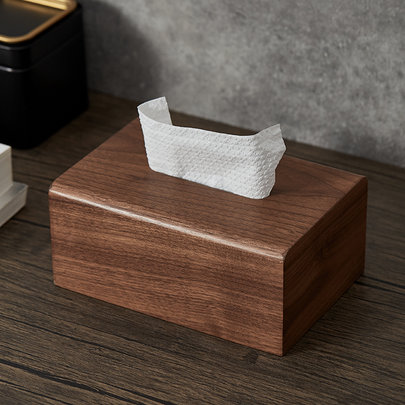 Solid Wood Dining Towels Paper Box Home Living Room Tea Table Paper Towels Box High End Containing Box Toilet Paper Box Mesh Red custom logo