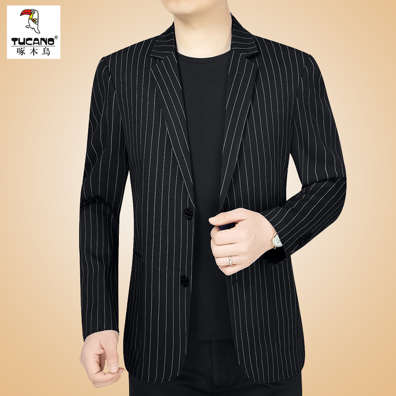 Woodpecker Casual Suit Jacket for Men 2026 Autumn New Style Middle-Aged Thin Spring and Autumn Slim-Fit Single-Piece Top Suit