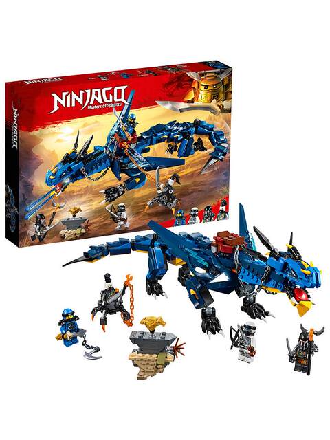 Ninjago Ninja Series Ninja Jay's Thunderstorm Dragon Mecha Chariot Puzzle Assembling Building Blocks Toy Gift