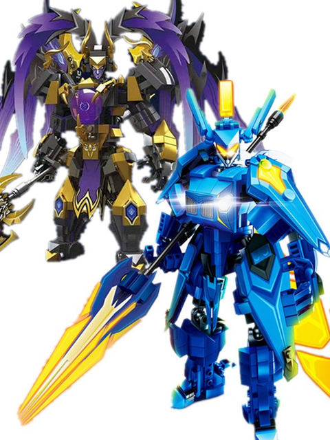 New Model of Honor of Kings Mecha, Chaotic Magic, Lu Bu, Sun Wukong, Boys' Educational Building Block Toy Gift