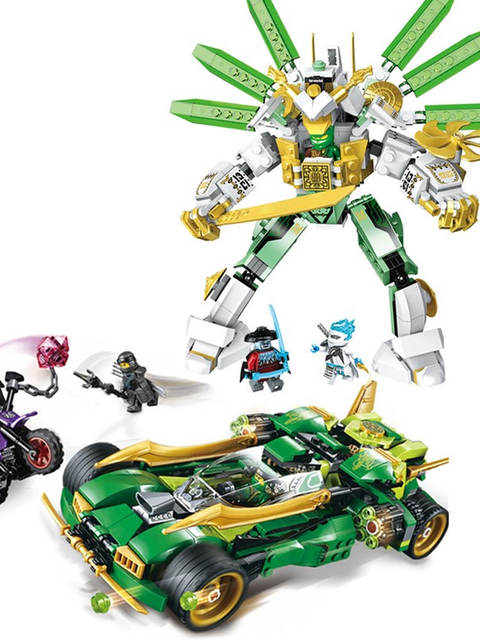 Ninjago Series Lloyd's High-Speed Night Riding Motorcycle Children's Educational Building Block Toy Gift