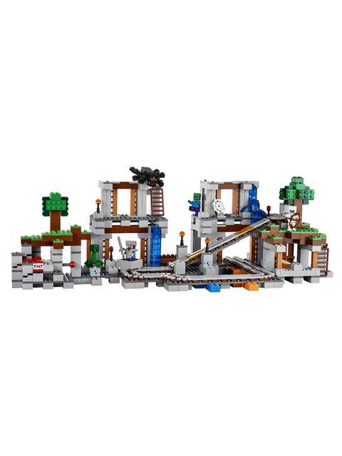 New Minecraft Series Large-Scale Mine Mineyard Mining Track Mine Car Educational Assembly Building Block Toy Gift