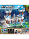 New Minecraft Series Ice and Snow Castle Fortress Snowman Figure Puzzle Building Blocks Toy Gift