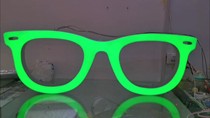 Glasses Shop Display Props Showroom Head Shop Decoration Seven Color Gradient Luminous Spectacle Model Glowing Big Eyewear