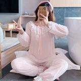 Хлопковая пижама, летний кружевной лонгслив, тонкий комплект для принцессы, коллекция 2022