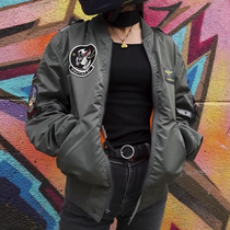 AVIREX Black Ace F-14 Aviator Jacket Riding Suit TOP GUN Defense Warrior