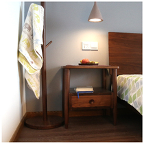 Black walnut coat rack bedside cabinet living room small bench sofa cabinet solid wood manual support custom furniture