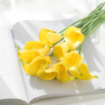 pu Calla Lily plastic flower decorative flower indoor table floral art single fake flower arrangement living room decoration simulation bouquet