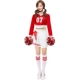 07 Красно-белое платье с длинными рукавами для взрослых женщин