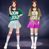 Современный комплект для взрослых в стиле хип-хоп, блестки для ногтей, костюм, в корейском стиле