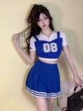 Униформа для черлидинга для взрослых женщин, униформа для выступлений корейских джазовых танцев, униформа для женщин для черлидинга в колледже