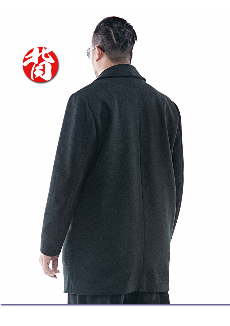Một nửa mực kiểu Trung Quốc ve áo kích thước lớn áo len dài nam quá khổ chất béo Trung Quốc kiểu áo quần nam áo phao lông vũ