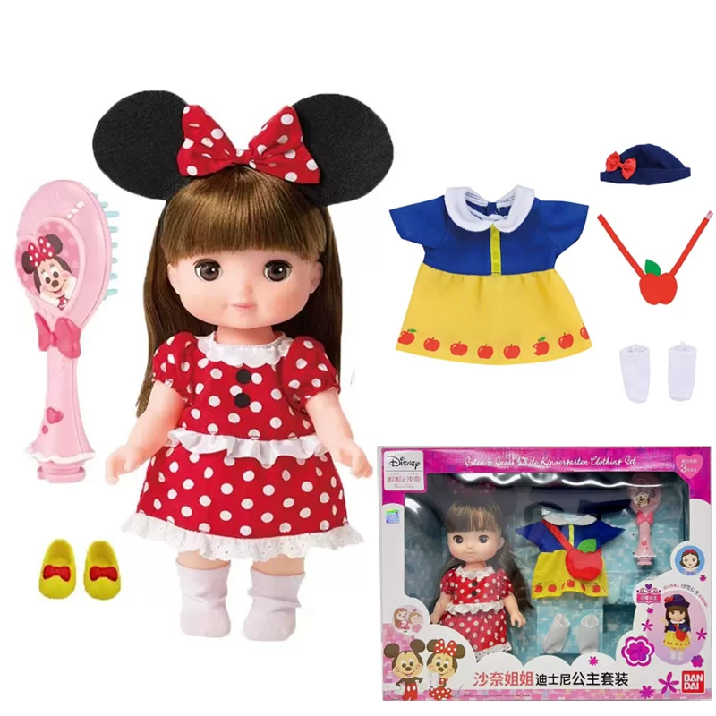Подлинная кукла Bandai Sana Minnie Эльза Анна принцесса может моргать игрушка для девочек на день рождения