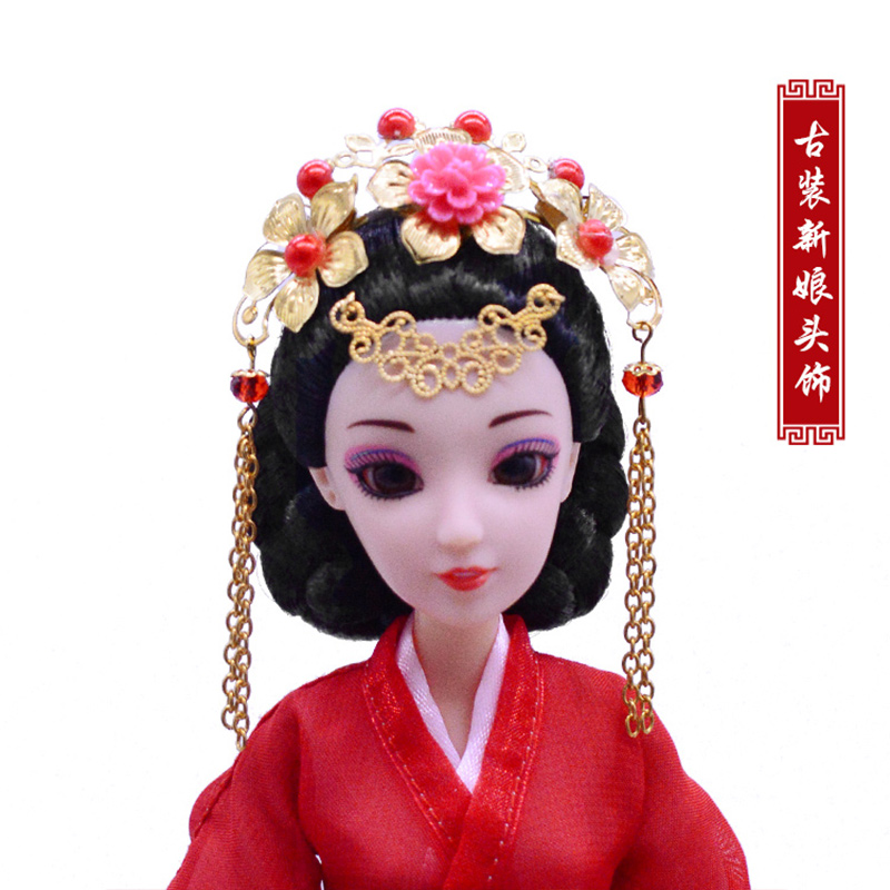 30cm trang phục búp bê đầu tóc, phụ kiện tóc tua cổ tòa cổ điển công chúa headdress đồ trang sức phụ kiện búp bê barbie
