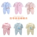 Dịch vụ tu sĩ sơ sinh cho bé sơ sinh ấm áp cotton cotton mùa thu và quần áo bướm mùa đông quần áo bé 0-3 tháng đồ bơi bé trai Áo liền quần