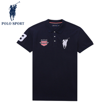 Polo Sport Short Sleeve Polo Shirt Men Summer New Embroidered Business Casual Pure Cotton Handsome Skin T-shirt