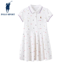 Polosport girls short sleeve dress princess spring and summer dress for children baby clothes