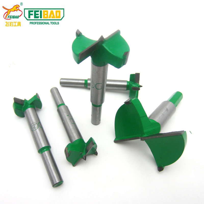 Flying Leopard High Hardness Woodworking Drilling Machine Lengthened Hinge Drill Alloy Tungsten Steel Perforated Drill with hole-in-hole drill