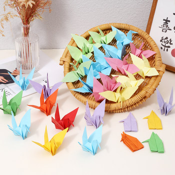 Finished paper crane colorful origami student handmade diy wishing paper crane valentine's day birthday gift decoration