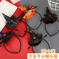 Halloween Witch Hair Hoop Decoration Gala Hair Accessories Butterfly Knot Lace Head Decoration Cute Teenage Girl Head Hoop Ghost Festival Props