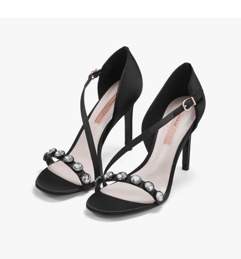 Dép ck nhỏ nữ 2019 mới dép mùa hè nữ hở ngón từ với đá bán quý rhinestone giày cao gót nữ cao gót - Sandal dép lv chính hãng
