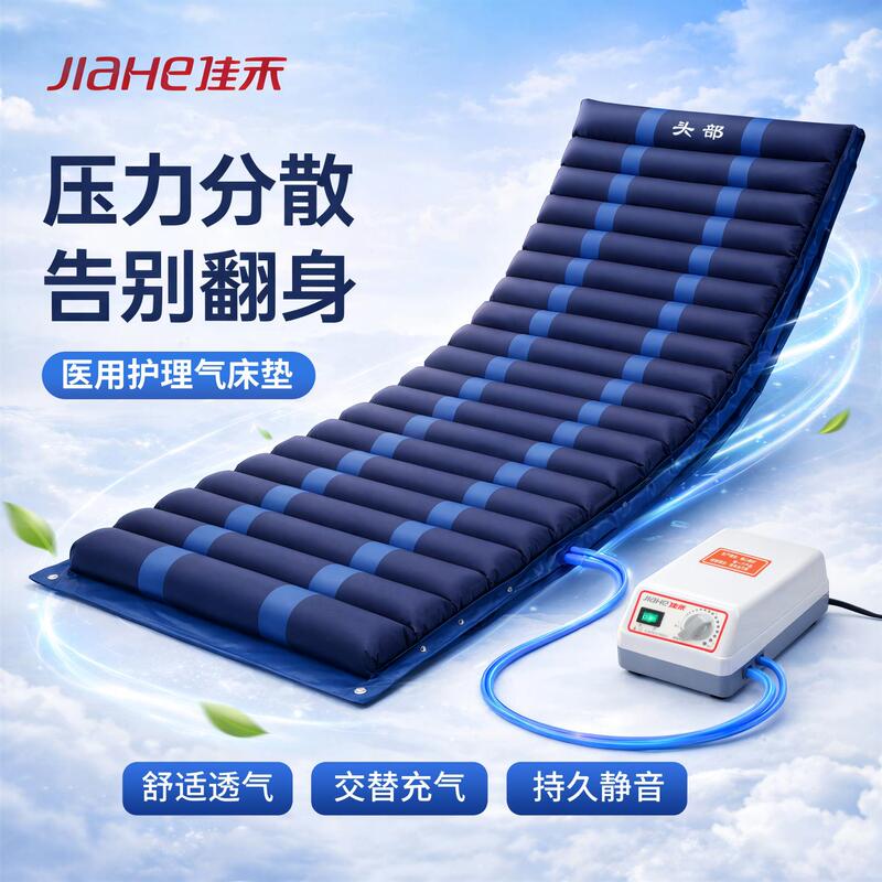 Jiahe Anti-Decubitus Air Mattress for Bedridden Elderly, Medical Inflatable Anti-Decubitus Care Mattress, Air Mattress for Paralyzed Patients