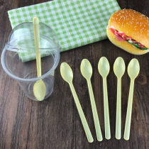 Long ice spoon with long handle spoon St. dei spoons sweet spoons long ice more disposable plastic spoons about 1000