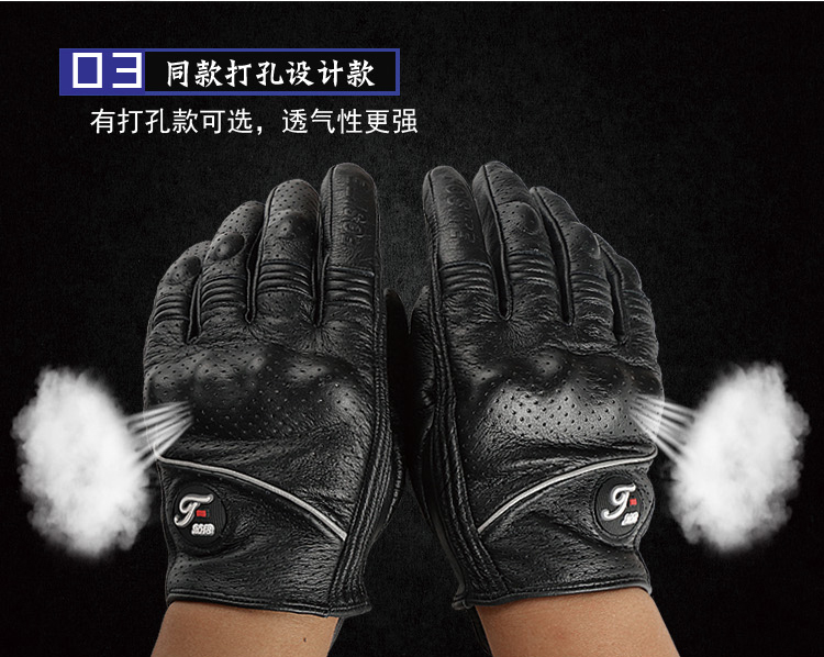 Xe máy Racing Chống ngã Da Nhập khẩu Da Da Ngón tay dài Phản quang Không thấm nước Bốn Mùa Nam và Nữ Găng tay Hiệp sĩ - Xe máy Rider thiết bị găng tay xe máy mùa đông