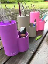 American Kisse scissors tube pet grooming scissors candy color double tube ROSE shark scissors placement tube