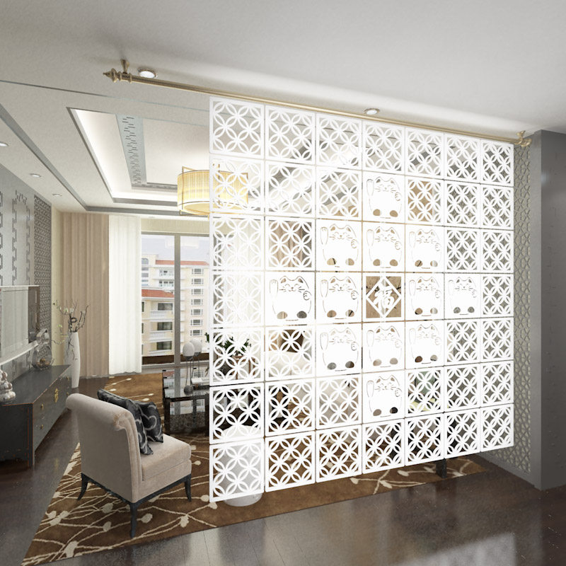 White Screen Partition Creative Personality Nordic Indoor Hanging Soft Curtain Sub-Living Room Hollowed-out Bedroom Hyun Guan Toilet