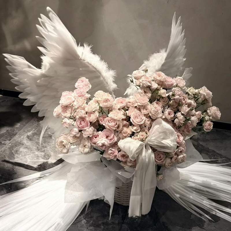 Eternal Flower Angel Wings Rose Gift for Girlfriend or Best Friend, Flying Artificial Soap Flower Bouquet, Chinese Valentine's Day Birthday Gift Eternal Flower Angel Wings Rose Gift for Girlfriend or Best Friend, Flying Artificial Soap Flower Bouquet, Chinese Valentine's Day Birthday Gift