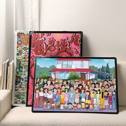 Jigsaw Puzzle Frame, 1000 Pieces, Large Size Picture Frame 70X50 and 75X 50cm Cm, Decorative Wall Hanging, Simple Empty Frame