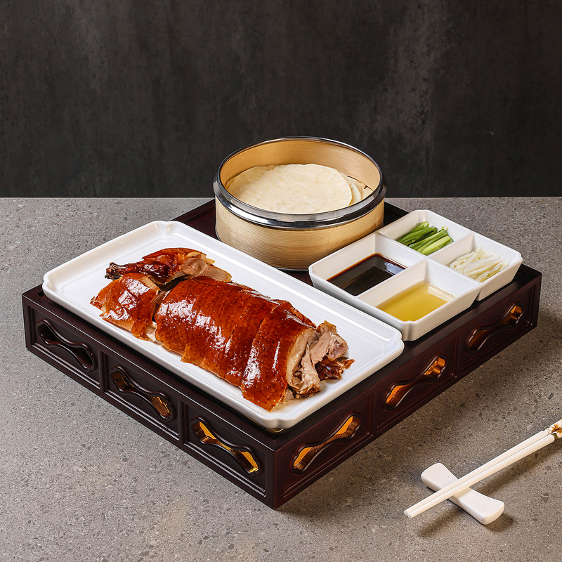 Chinese-Style Creative Candle Warmer and Roast Duck Combination Plate, Hotel Beijing Roast Duck Plate, Specialty Burrito Tableware