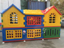 Direct selling kindergarten childrens plastic shelf Forest dream storage cabinet set ball holder outdoor toy storage cabinet