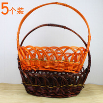 Willow pull lace fruit basket Rattan woven gift creative hand woven employee welfare store storage basket
