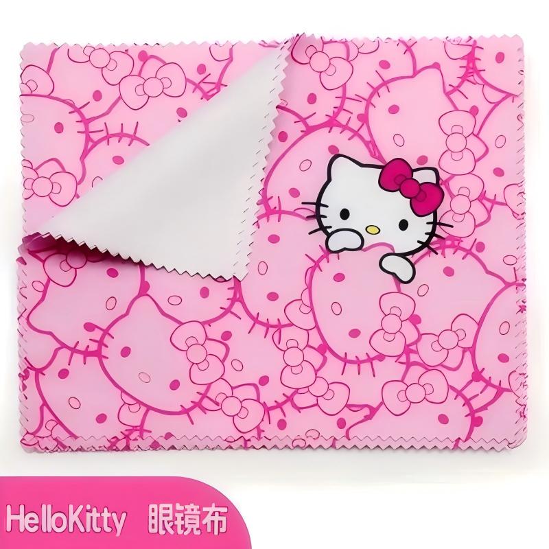 Hello Kitty Style Glasses Cloth Kt Cat Wipes for Phone Screens, Camera Lenses, and Myopia Lenses, Microfiber Hello Kitty Style Glasses Cloth Kt Cat Wipes for Phone Screens, Camera Lenses, and Myopia Lenses, Microfiber