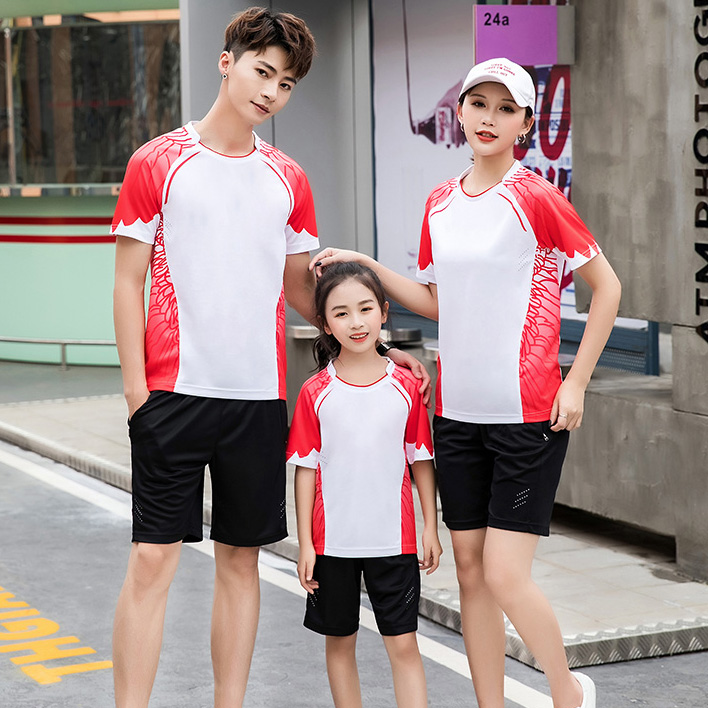 2021 quick-dry short-sleeved volleyball suit men and women's set beach gas volleyball training suit suit big size shuttlecock suit