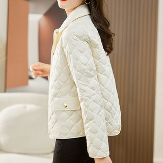 Tweed Style down Jacket Women's Lightweight Short 2025 Winter New Design Small White Duck down Jacket
