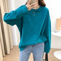 South Korea solid color vests women tide ins student style loose slimming Joker pullover round neck wear wash coat tide