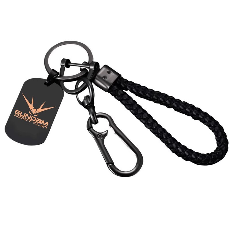 Gundam Merchandise Keychain Unicorn Two-Dimensional Metal Tag Pendant Anime Keychain Wrist Strap Ornament
