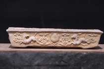 White marble hand-carved Pegasus pattern stone trough exquisite workmanship patina old-fashioned retro nostalgic practical collection