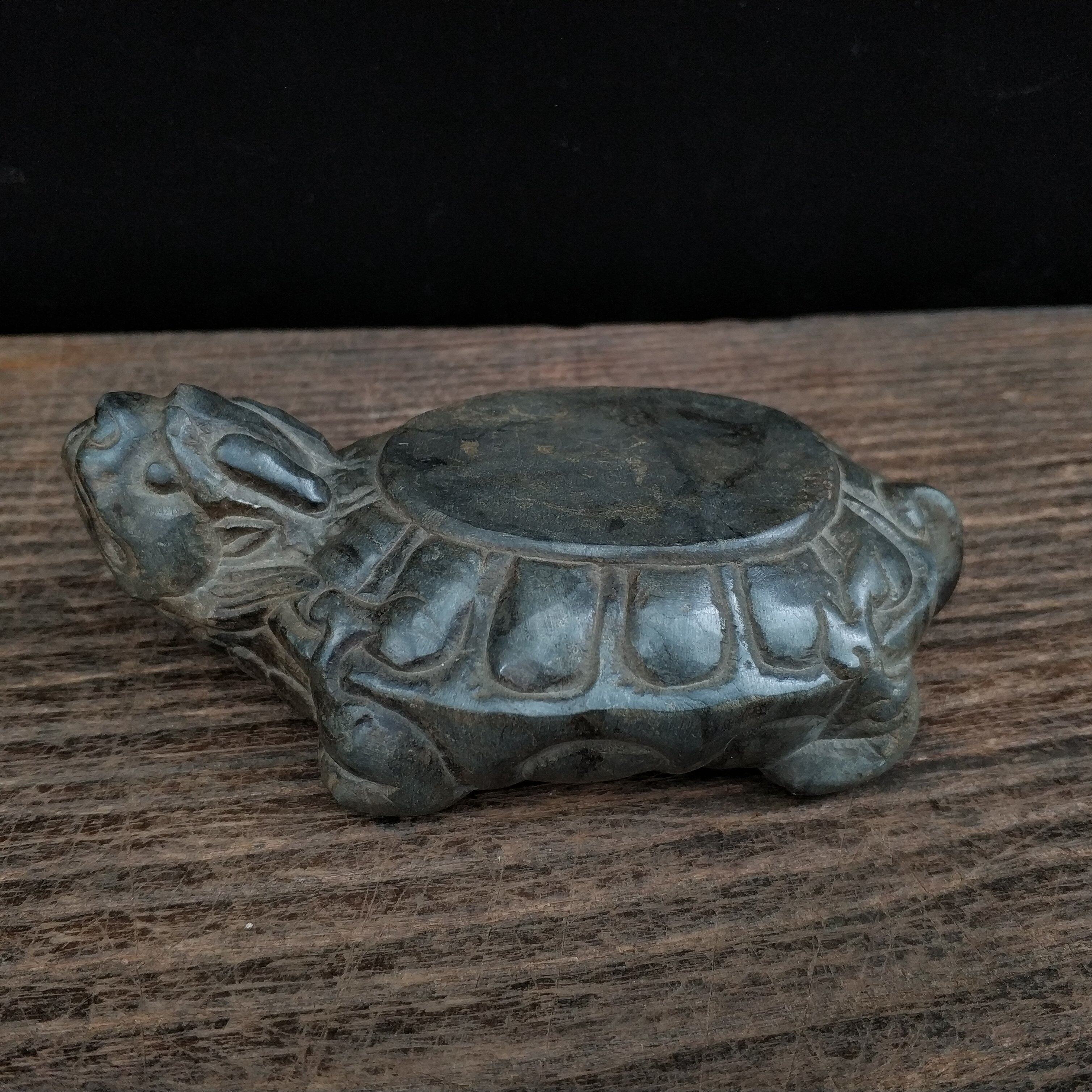 Bluestone Little Turtle Tea Tray Absorbing Water Beckoning Wealth Case Head Rui Beast Rui Beast Cat Stone Lion Stone Drum Stone Pier Stone Pier Yantai Living Room Ornaments
