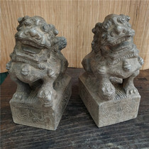 Stone Lions Stone Drum Stone Mound Sculpture Pot totown paper Inkstone Ink and Beast Leopard Leopard leopard Fortune Tea House Tea House Living-room Tea Mat with Swaying Pieces