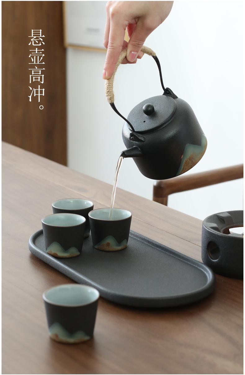 Japanese kung fu tea set suit small sets of the teapot cup of household contracted tea tea ceramic gift boxes custom logo