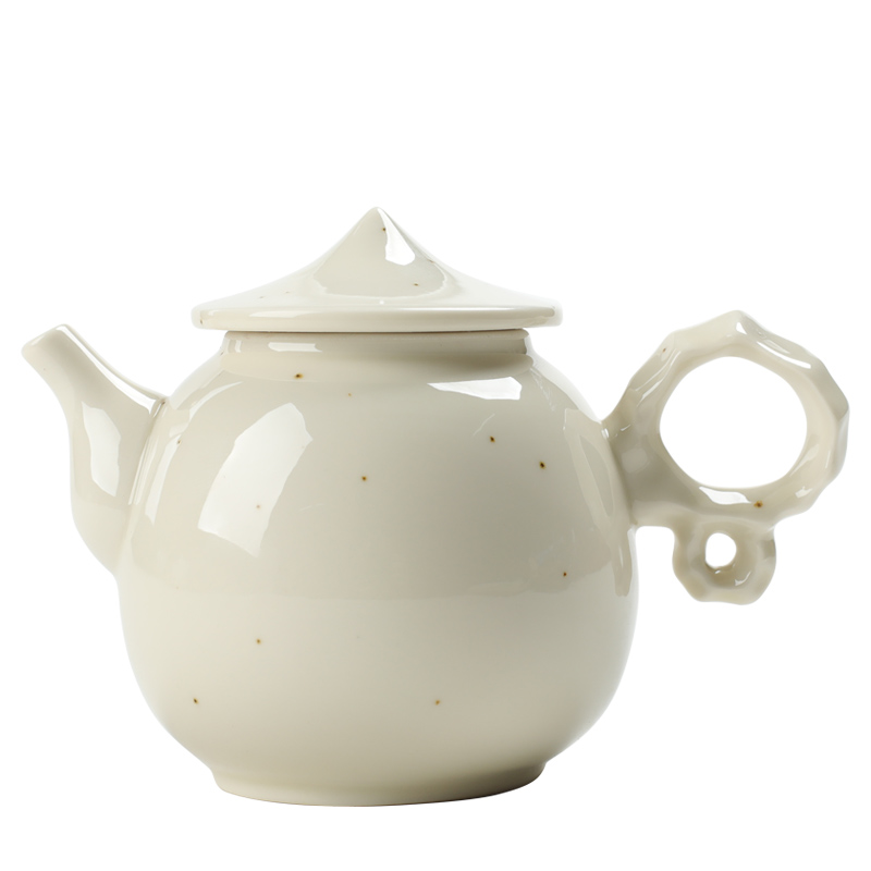 Poly real (sheng plant ash little teapot checking ceramic single pot of restoring ancient ways is kung fu tea set Japanese thin foetus teapot household