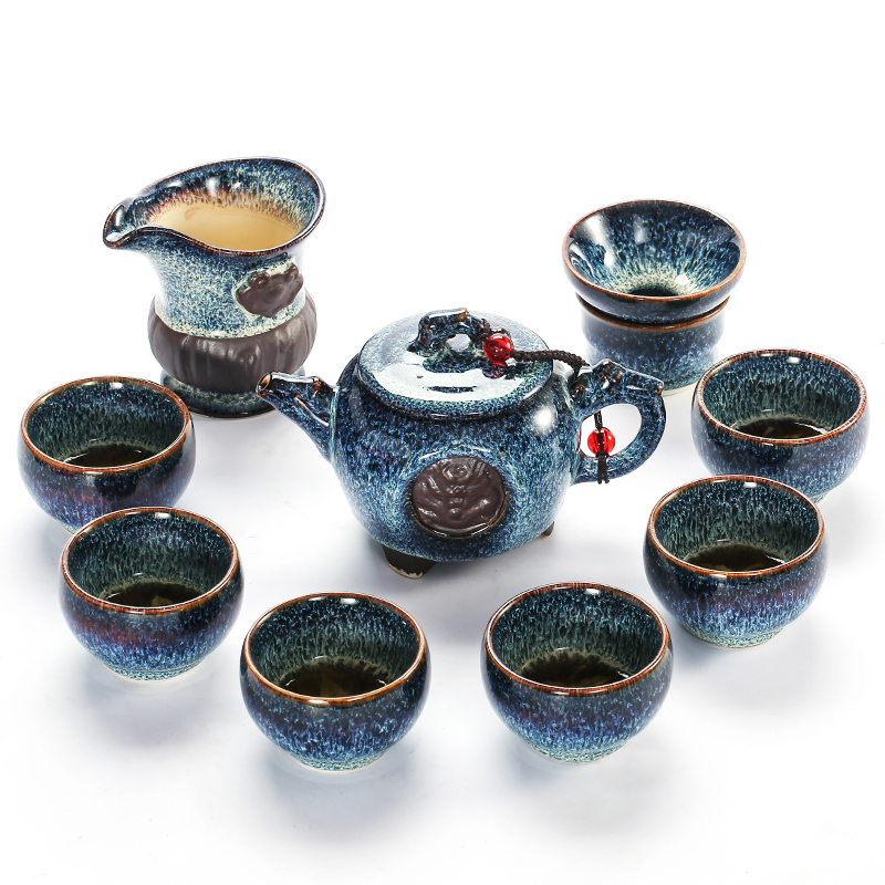 Poly real (sheng up built red glaze, kung fu tea set the household of Chinese style ceramic cup lid bowl masterpieces