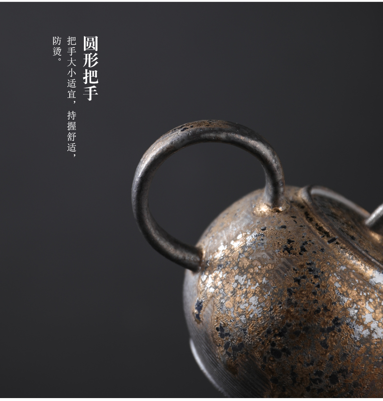 Poly real (sheng gold ceramic glaze iron teapot glazed pottery pot kung fu tea pot teapot Japanese girder single pot of tea