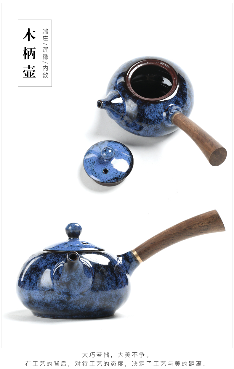 Build light tea set household up tureen tea teapot tea kungfu tea cups porcelain masterpieces, tea tray