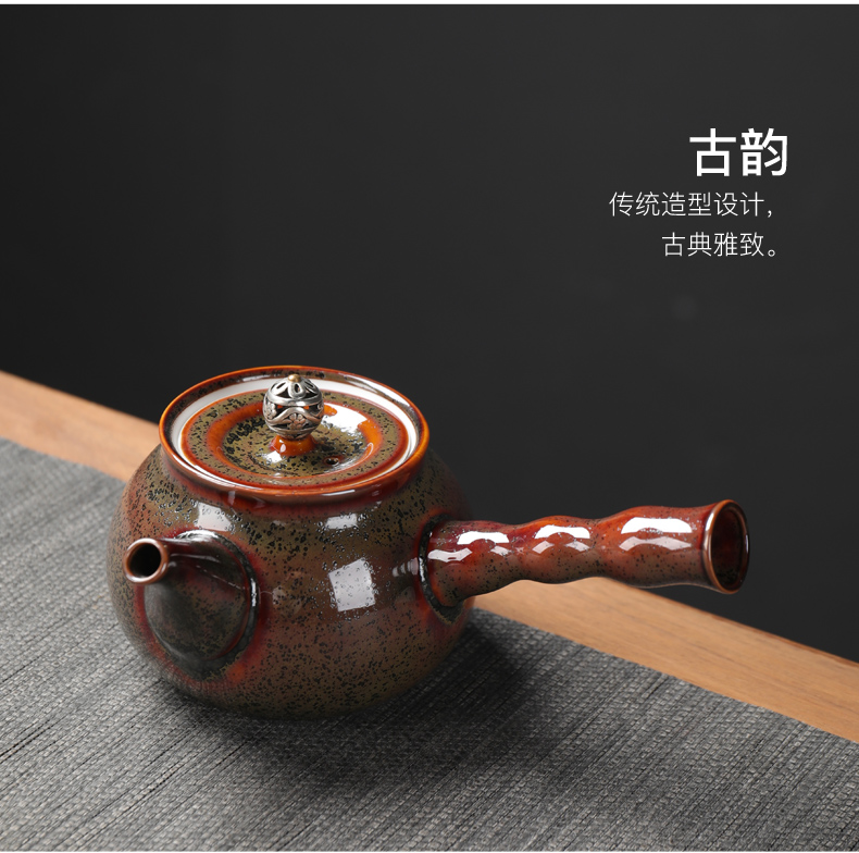 Poly real (sheng built one side teapot ceramics single pot of Japanese side keep pot hot kung fu the teapot household utensils